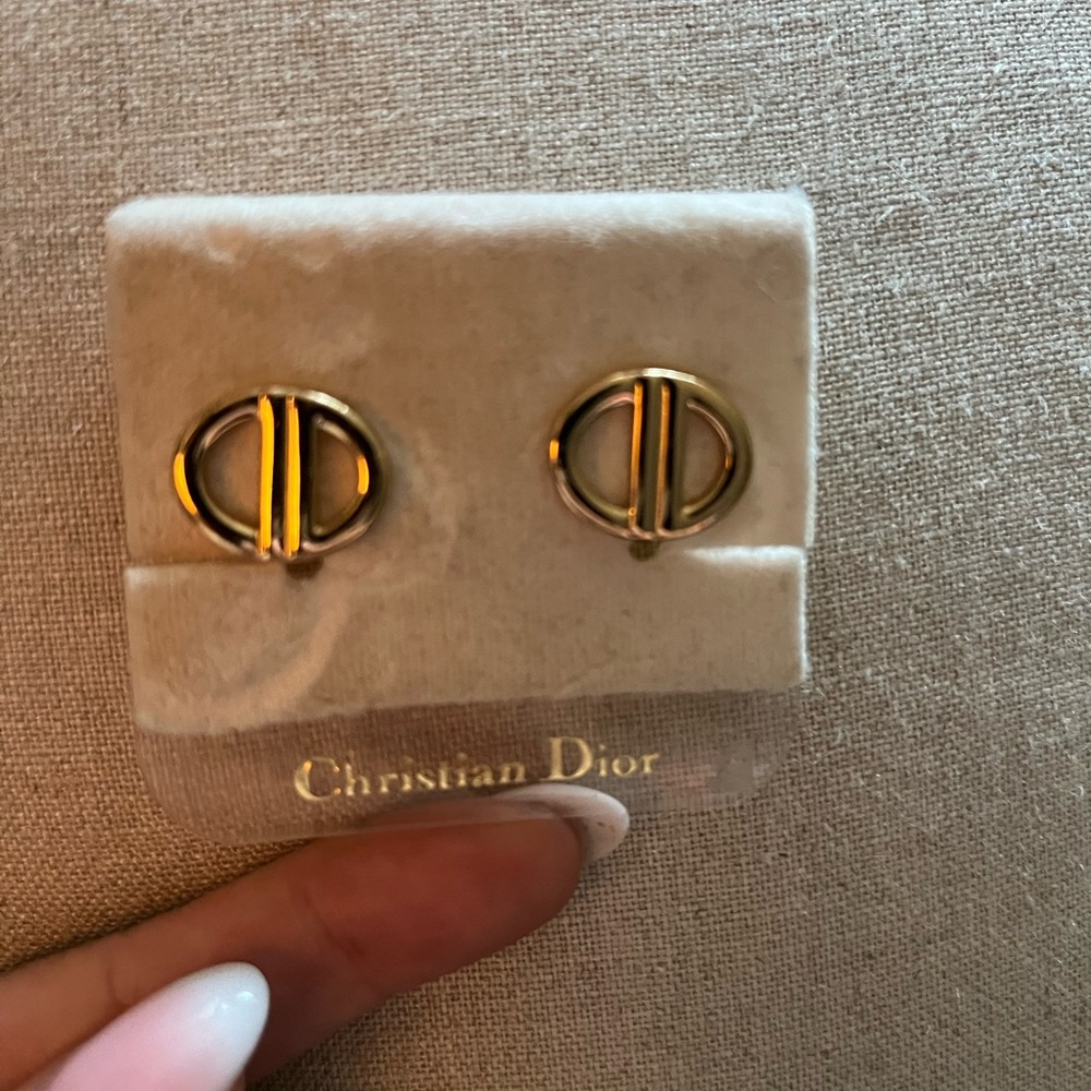 Vintage Dior Gold Tone Earrings — Clip On
